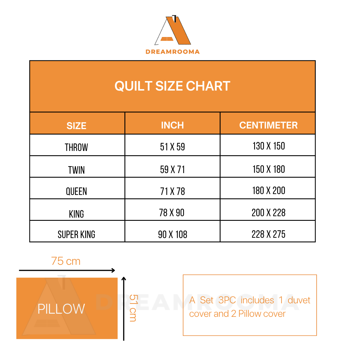 dreamrooma quilt size 2025
