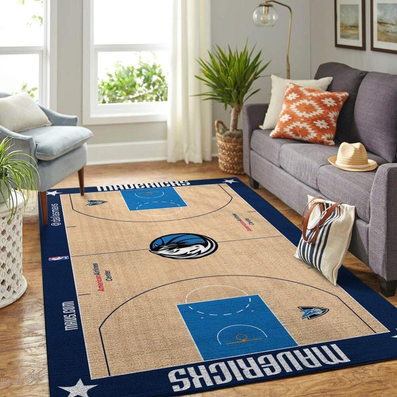 NBA Dallas Mavericks Rectangle Rug Personalized Non-Slip Carpet Gift For Basketball Fans