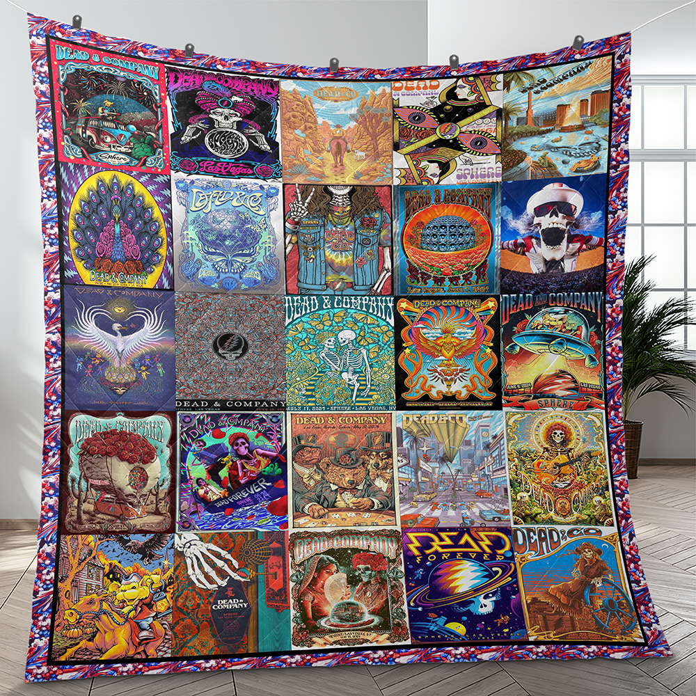 Grateful Dead Album Quilt Blanket Meaningful Gift For Fans GD1