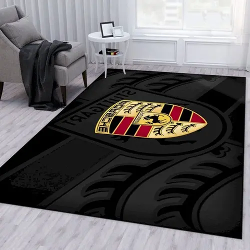 Porsche Logo Area Rugs Living Room Area Rug Home Decor - Fast ship (Upgrade)