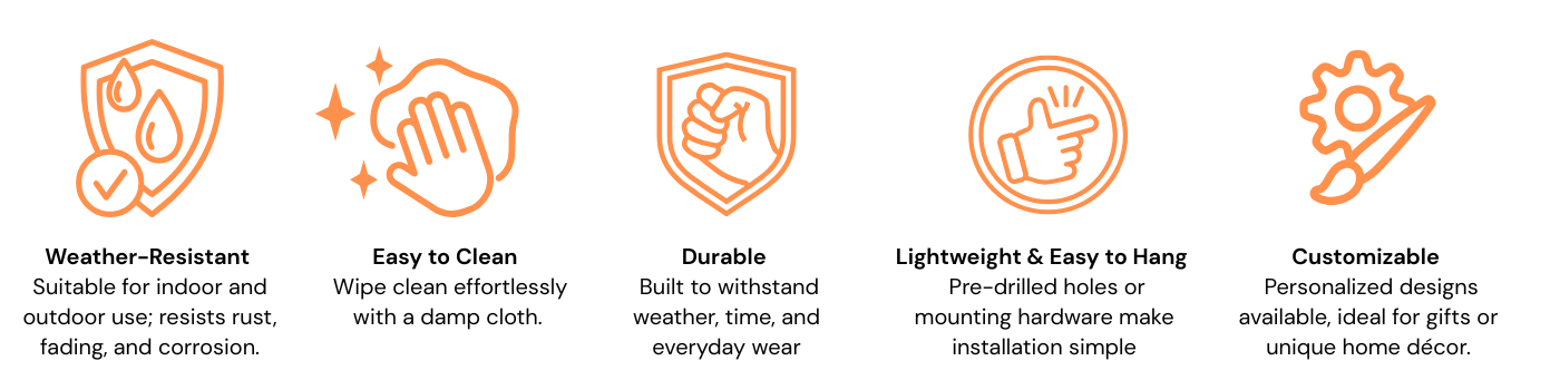 Weather Resistant – Suitable for indoor and outdoor use resists rust fading and corrosion