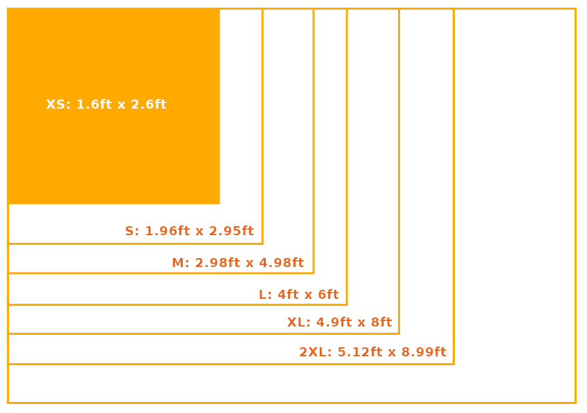 dreamrooma area rug sizes