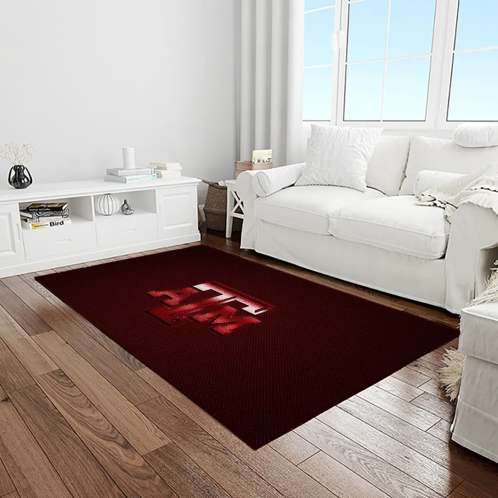 Custom - NCAA Texas A&M Aggies College Sport Basketball And Foolball Team Logo Rectangle Area Rug TAMA15
