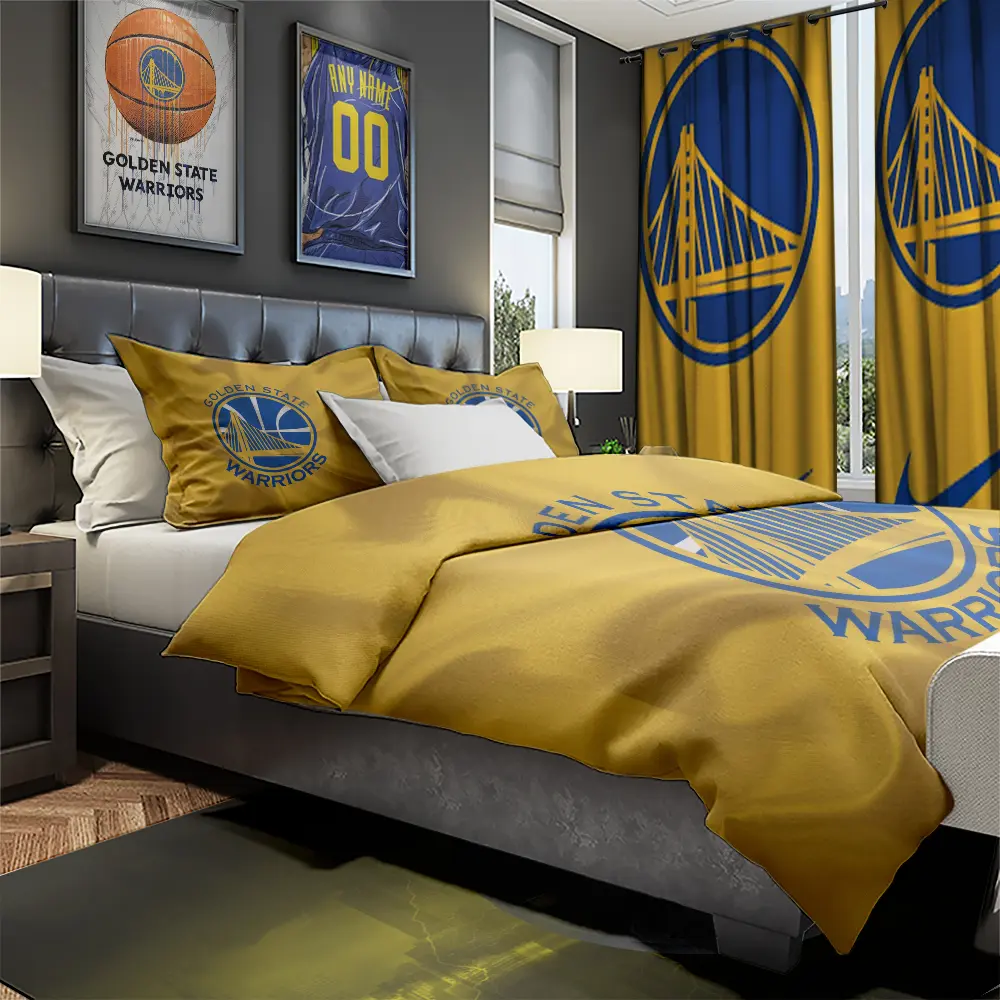 nba golden state warriors basketball team logo sport bedroom set home decor gswr3